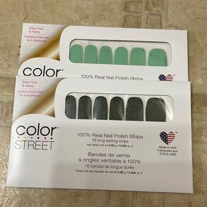 Color Street - lot of 2 - Gaelic Greenery & Oslo and Steady - sealed